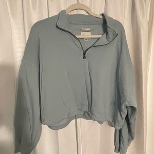 American eagle cropped quarter zip